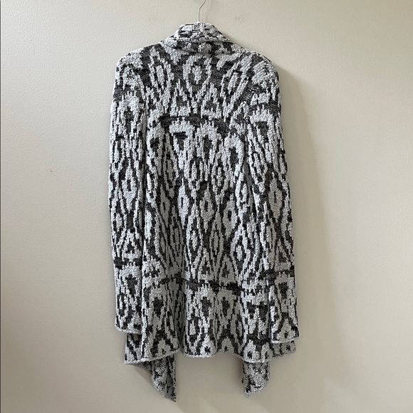 Metallic Black, White w/Gold Long Sleeve Cardigan Sweater M - Picture 7 of 12